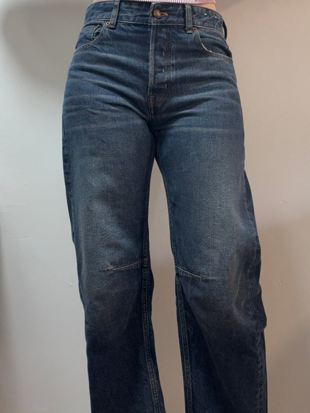 Madewell barrel leg jean